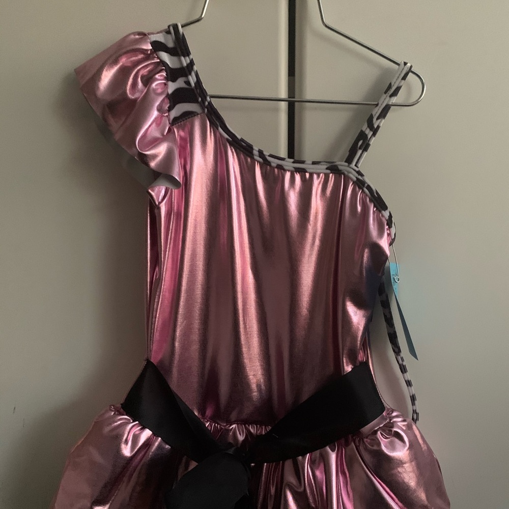 Pink/zebra child dance costume